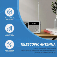 62cm Long 4 Sections Radio Control AM FM Radio TV Telescopic Antenna