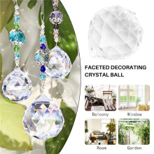 40MM Feng Shui Faceted Decorating Crystal Pendant (Clear)