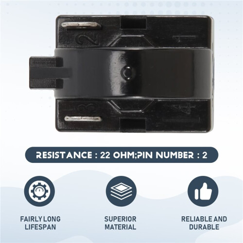 Plastic Case 22 Ohm 2 Pins PTC  Relay for Refrigerator 1