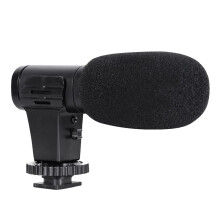 Video Microphone -Camera Condenser Record Interview Vlog Mic for Phone DSLR Camera 3.5mm Microphone