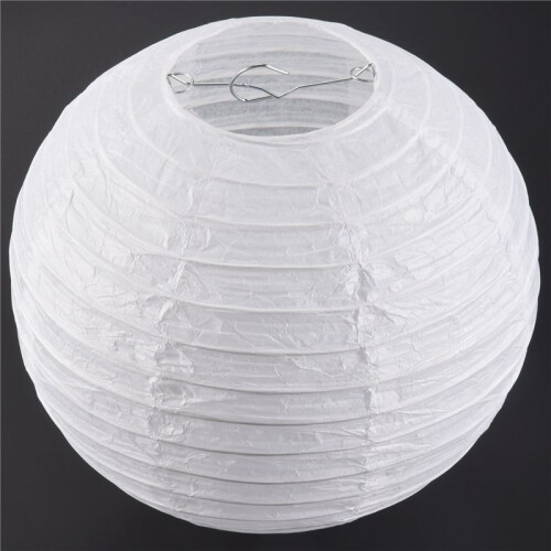 White Chinese/Japanese Paper Lantern/Lamp 8" Diameter