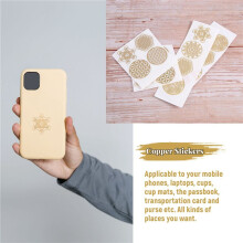 16Pcs/Set Metal Decor Sticker Flower of Life Children's Day Gifts 7 Chakra Copper Tower Orgonite Stickers