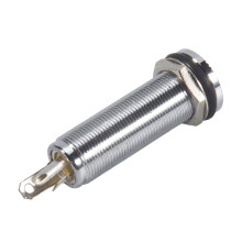 Electric Guitar Jack Chrome Threaded Cylinder Output Input Jack Plug Sockets 1/4 inch for Electric Guitar