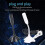 USB Laptop Microphone Voice Mic High Sensitivity  Studio Speech Mic Stand with Holder Gaming Conference for PC,White 7