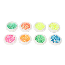 Chunky Glitter With Color Shift For Nail Art, Butterfly Shaped Holographic Sequins Cosmetic Grade, Natural C Curve Design High Luster, Smooth Surface