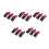 15X Plastic Motorcycle Helmet Speed Clip Chin Strap Quick Release Pull Buckle New Black+Red 1