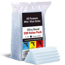 Mini Glue Sticks 200 Pack 7mm x 100mm Clear Hot Melt Adhesive Refills for Crafts DIY Repairs & High Temp Glue Guns