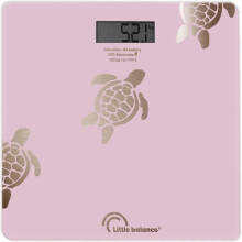 Báscula - LITTLE BALANCE - 8729 - Tortugas doradas metalizadas - Reparación por USB - 180 kg / 100 g - Rosa