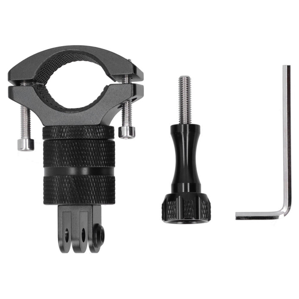 Compact Aluminum Camera Mount For Gopro, Quick Install Non Slip Design Rotating Handlebar Mount For Bicycle Seatpost Ski Poles With Durable 9437117520007