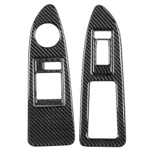 Personaliza y mejora el interior de tu coche con accesorios para el interior del coche, cubierta decorativa para interruptor de ventana en fibra de