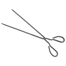4Pcs Heavy Duty Black Iron Fire Tongs Versatile for Home and Outdoor