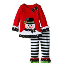(A,2XL)Roupas pijamas de manga comprida para bebês crianças Natal Natal