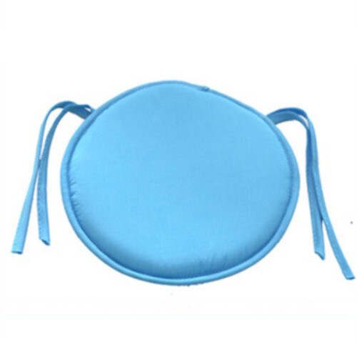 (Blue) Durable Solid Colored Round Cushion Sofa Chair Cushions For Decorations Home