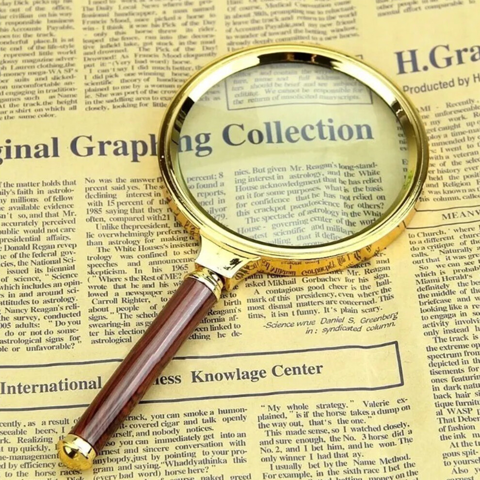 High Definition 10x Magnifier with Scratch-Resistant Wooden Handle 155x70x15mm