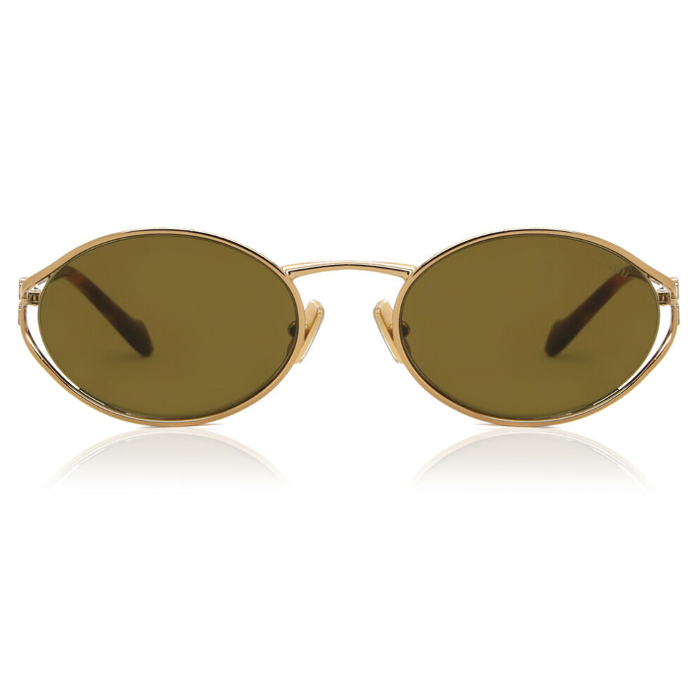 New Miu Miu Women's Mu52ys 7Oe01t Sunglasses Gold