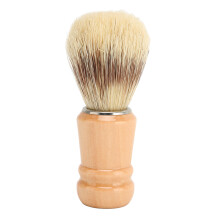 Pincel de barbear masculino premium com cabo de madeira, cerdas sintéticas finas, cabo ergonômico, leve, produz mais espuma, remove resíduos e
