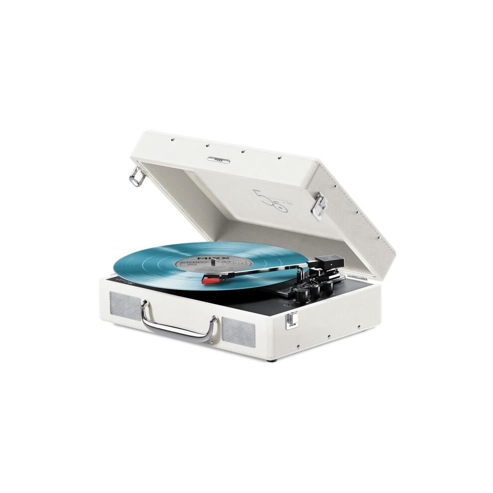 Photos - Turntable Mixx Vinyl  -  - Revival 55 - Built-in Stereo Speakers - 3 Speeds - Bluetooth - RCA Output - Cream 