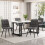 Mesa de jantar - MUVOE - Retangular - 140x80cm - Metal preto - 2 lugares 1