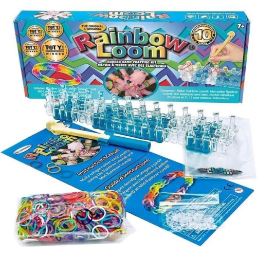 Bandai Rainbow Loom Original - Bandai - Webstuhl mit 600 Gummibändern - CD00001