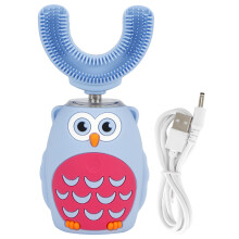 Cute Cartoon Toothbrush, 360-Degree Teeth Cleaning For Kids With Voice Function, U-Shaped Ultrasonic Design Promotes Healthy Oral Habits, Gum