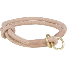 Collare semi-estrangolatore - Trixie - Corda morbida - Rosa - Medio - Riduttore di trazione regolabile