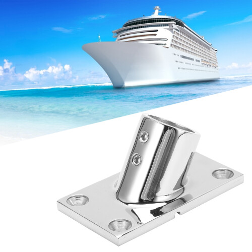 Base de fixation rectangulaire pour main courante de bateau, angle de 60, 22 mm