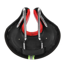 Noseless Ergonomic Red Saddle Cushion for Mountain & Distance Cycling
