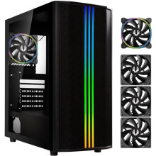 PC-Gehäuse ohne Netzteil - BITFENIX Saber Mesh (Schwarz) - Mid Tower - ATX-Format