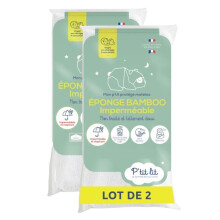 Set of 2 Baby Bamboo Mattress Protectors - 70x140 cm - Waterproof Mattress Cover - Soft Viscose - Chemical-Free Treatment