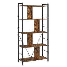 Móvel de armazenamento estante biblioteca 5 níveis com compartimentos abertos para escritório sala quarto estilo