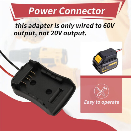 Battery Adapter for  Flexvolt 60V Max Dock Power Connector 12 Gauge 54 2