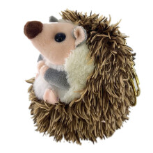 Cute Hedgehog Plush Keychain Mobile Phone Pendant Keyring Hedgehog Pompon Ring Pendant Plush Toy Brown Anime Fur Gifts