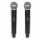 Wireless Microphone System 1 for 2 Handheld Dynamic Karaoke 700-800MHz 1