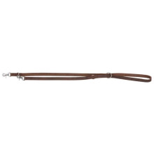TRIXIE Guinzaglio regolabile in cuoio cerato e invecchiato Rustic - L-XL: 2,00 m/25 mm - Marrone scuro - Per cane