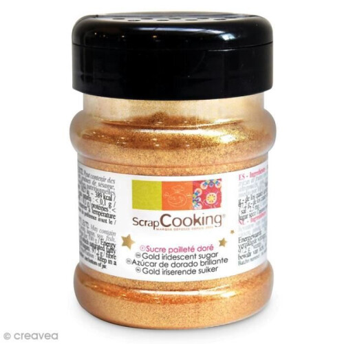 Açúcar glitter dourado - 160 g