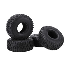 Zachte rubberen wielen, RC crawler banden, extreme schaal all-terrain banden, hoge slijtvastheid, agressieve profielgroeven, smal ontwerp, stevige