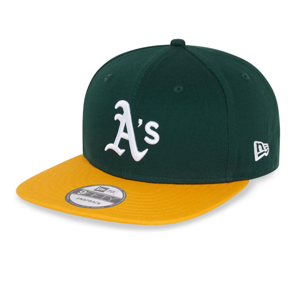 New Era (M/L, ) Oakland Athletics 9Fifty Adjustable Snapback Cap Hat - Green/Yellow