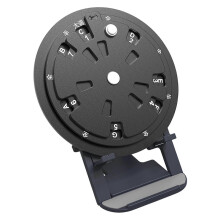 (B) Compact Circle of Fifths Guitar Tool Aluminum Alloy Chord Wheel Metal Texture Suitable for Easy Music Theory Study Multicolor