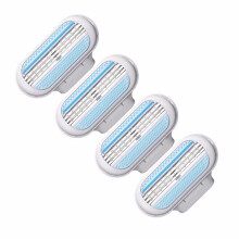 (Blue,4pcs)Tondeuse Cheveux Oreille Vénus 4pcs Rasage Femme Enlever Nez 3Lames Rasoirs Sécurité