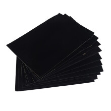 10PCS Self Adhesive  Fabric,Soft Velvet Drawer Liner,DIY Velvet Fabric for Art & Crafts Jewelry Box  Liner,Black