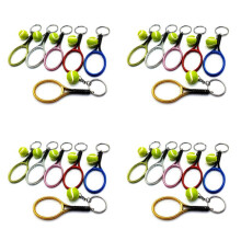24 Stks Tennisracket Bal Sleutelhanger Hanger Tas Accessoires voor Tas Sport Advertentie Fans Souvenirs Sleutelhanger