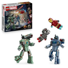 LEGO Marvel 76320 Iron Man und War Machine gegen die Hammer-Drohnen - Spielzeug ab 7 Jahren