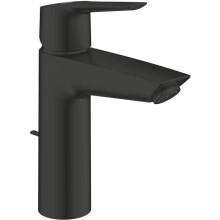 Single lever basin mixer - GROHE Start - 235522432 - Matte black - Size M - Cold water opening - Water saving - Pull-out and waste