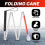 Aluminum Folding Cane 4-Sec Folding Cane with Rolling Tip for Blind Walking Stick 2