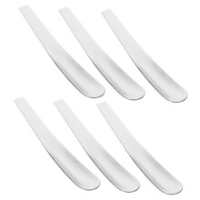 Mini Stainless Steel Soup Spoons Set Of 6 With Polished Handles For Coffee Tea Egg Custard Dessert, Flat Design Home Use