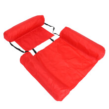 Red PVC Inflatable Foldable Water Hammock Swin Pool Lounger 67x61x57.5cm