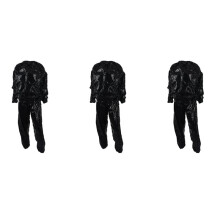 3X Heavy Duty Fitness Weight Loss Sweat Sauna Suit Exercise Gym Anti-Rip Black L