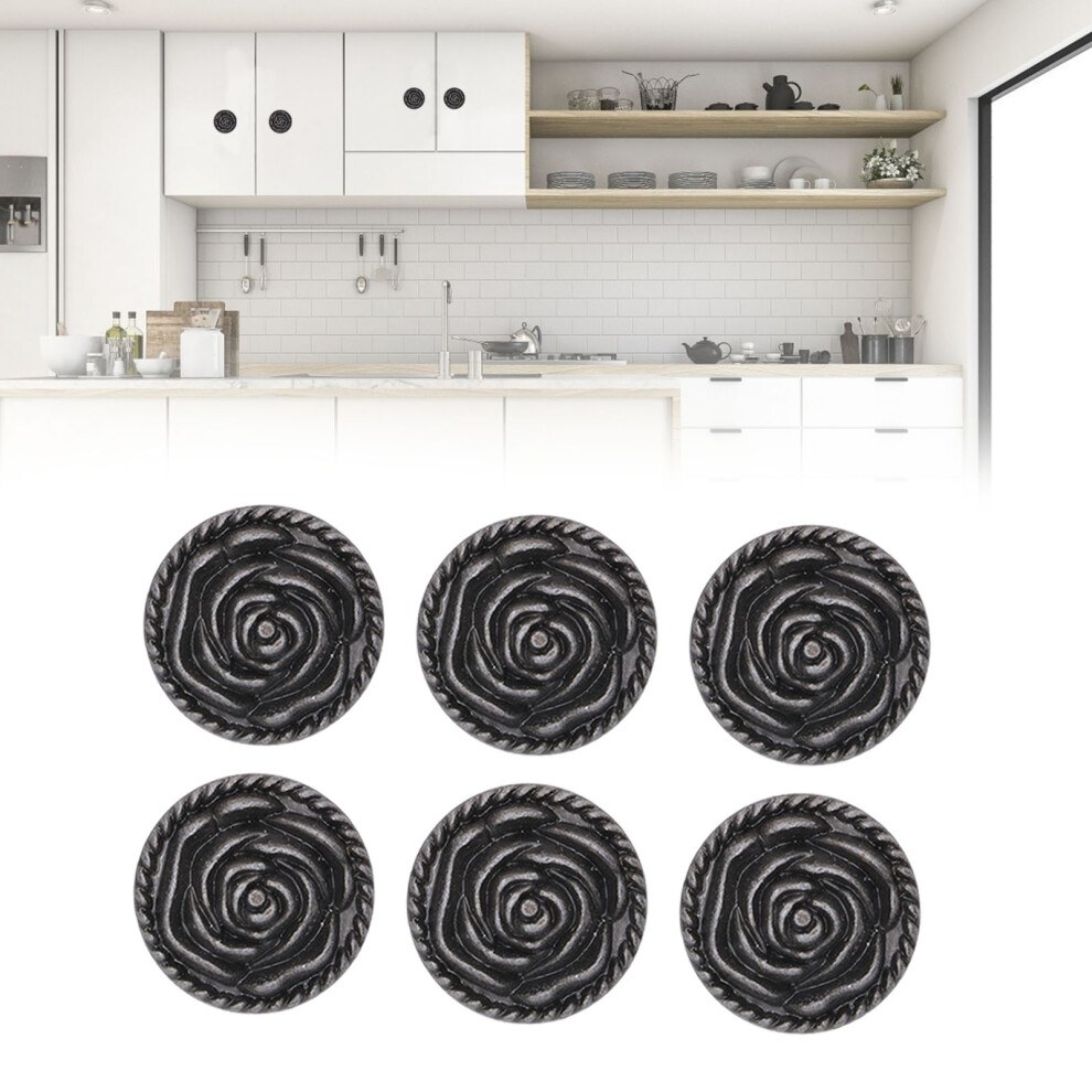 10Pcs Chinese Style Rose Drawer Pulls Antique Round Cabinet Handles For Closets 9351372402420