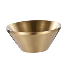 Gold Ice Cream Dessert Bowl MultiFunction Korean Style Salad and Snack Bowl for Home or Restaurant