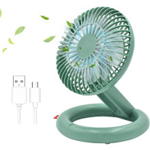 Ultra-Quiet Portable Fan, 7-Blade Streamlined Design, Detachable Cover, Foldable Desk Fan, For Home Office Use, Rechargeable With 2000 Mah Battery, 3